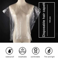 hair cutting cape cape hairdressing cape 100pcs disposable clear hairdressing capes aprons hair cutting capehome barbers hair dy