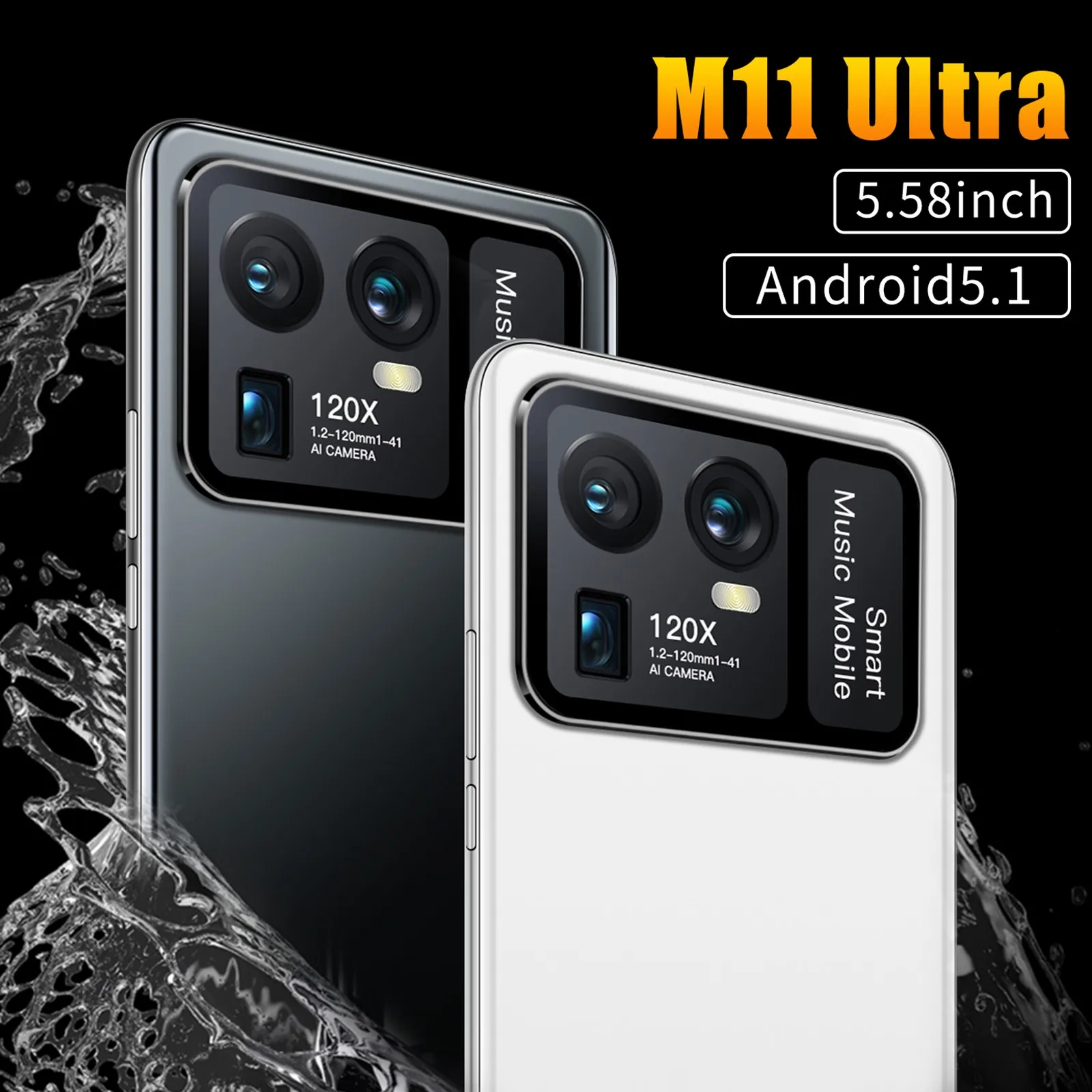 

M11 Ultra 5.58 Inch Smartphone EU/UK/US/AU Standard Face Unlock Full Screen Android 5.1 2G RAM + 16G ROM Smartphone New In stock