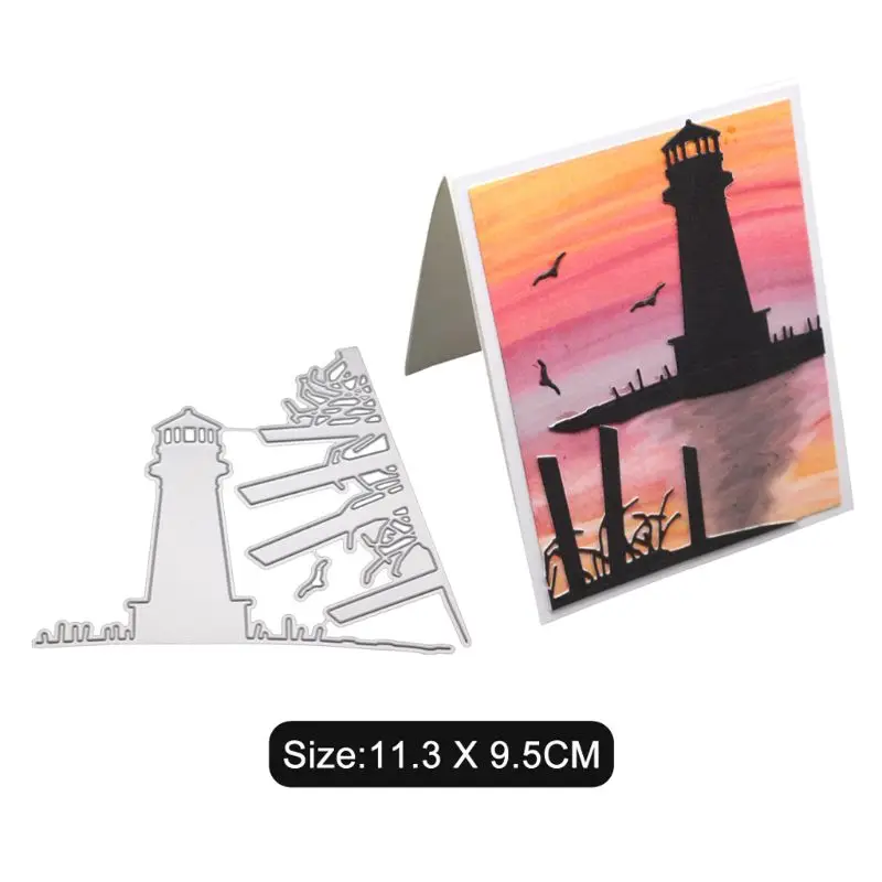 Маяк металла прорезной трафарет для окраски DIY Скрапбукинг штамп альбомов
