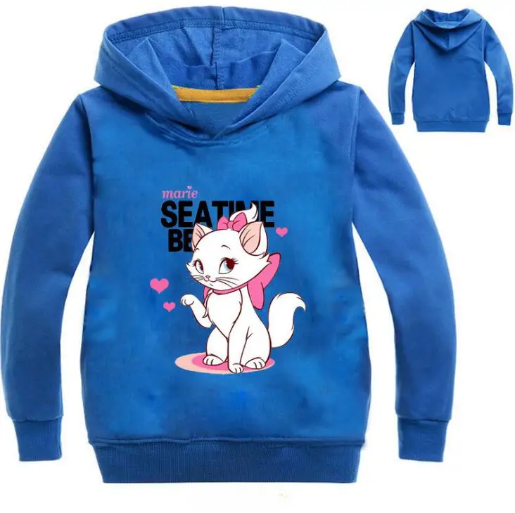 От 3 до 16 лет Marie Aristocats/одежда с рисунком кота Детская рубашка длинными рукавами