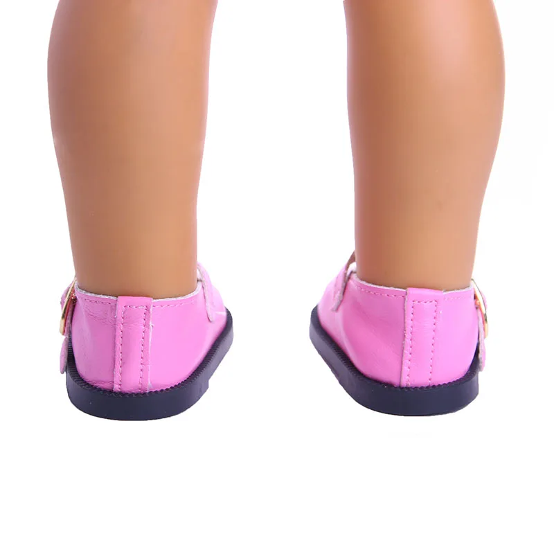 LUCKDOLL PU Sneakers Fit 18 Inch American 43cm Baby Doll Clothes Accessories,Girls Toys,Generation,Birthday Gift