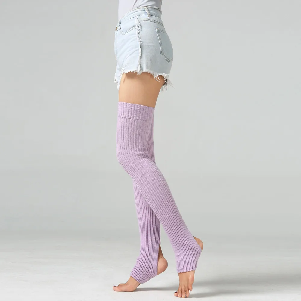 Женские вязаные гетры до бедра носки для обуви закрывающие сапоги высокие выше