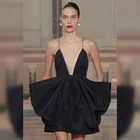 Женское летнее сексуальное облегающее мини-платье без рукавов с V-образным вырезом и бантом, элегантное вечернее Клубное платье для вечерние, 2021