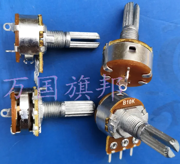 

10 шт./лот WH148 потенциометр одиночные штативы B10K переключатель, 20 мм