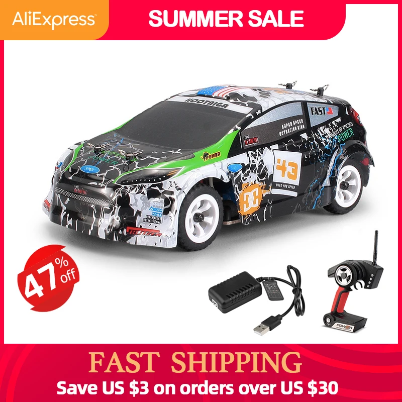 WLtoys K989 Remote Control Four-Wheel Drive Car Charger Electric Toys Mini Race Car 1:28-Ratio High-Speed Off-Road Vehicle
