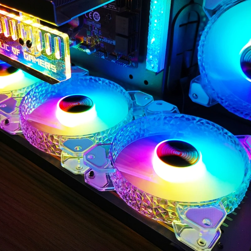 Coolmoon Chassis PC Fan Adjust RGB Cooling 120mm Silent Aperture Computer Cooler Dropshipping | Компьютеры и офис