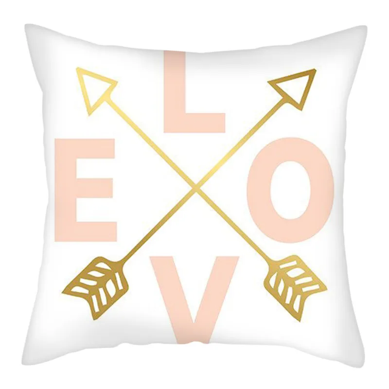 Чехол для подушки Fuwatacchi Red Love наволочка на День святого Валентина с принтом дома