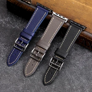 Ремешок ручной работы из мягкой кожи для iwatch42 мм 44 мм, тонкий удобный кожаный ремешок для часов, кожаный браслет для мужчин и женщин