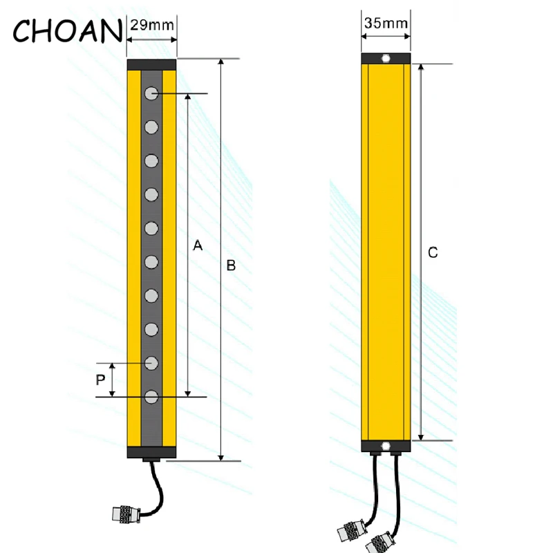 CHOAN SN4006T 40 мм 6 луч удар фотоэлектрический протектор инфракрасный отправитель