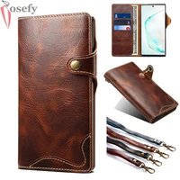 wallet case for samsung galaxy note 20 ultra s20 plus s8 s9 s10e s10 5g note 10 8 9 genuine leather flip cover wrist strap case