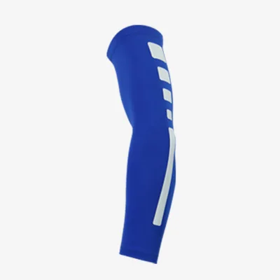 Blue A 1 шт. высокоэластичные спортивные рукава для баскетбола, фитнеса, бега, компрессионные дышащие противоскользящие Налокотники - Цвет: Blue A