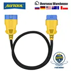 Автомобильный Удлинительный кабель AUTOOL OBDII, 16-контактный разъем OBD2, 16-контактный диагностический инструмент, расширенный адаптер obm327