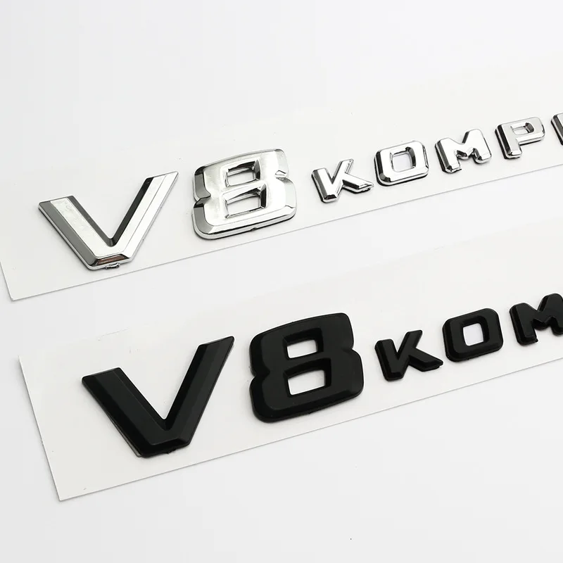

ABS логотип кузова автомобиля для Mercedes-Benz V8 компрессор V12 компрессор буквенный знак наклейка на кузов автомобиля украшение
