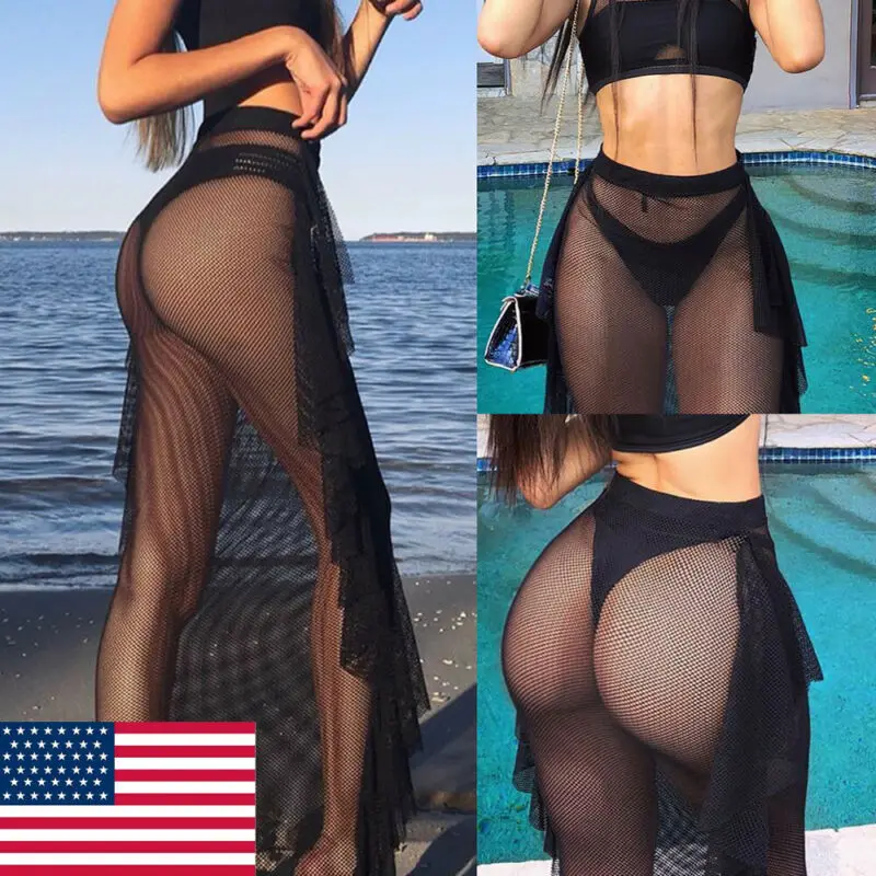 Модные сексуальные женские купальники с высокой талией бикини прозрачная летняя