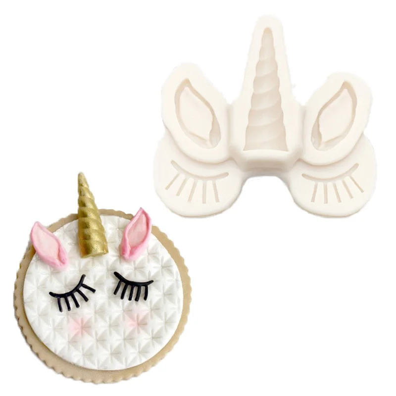TTLIFE единорог с глазками и ушками сахара кнопки силиконовые формы инструменты для
