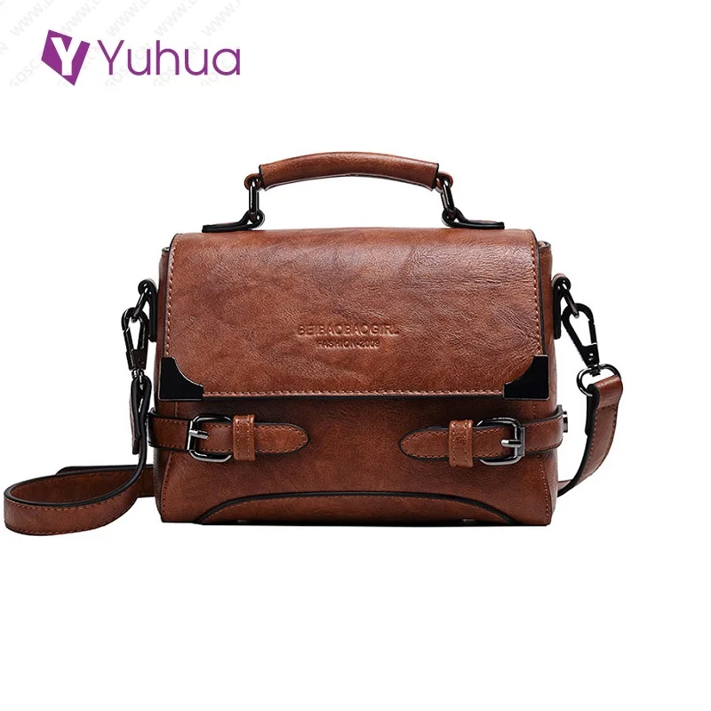 

Yuhua, 2020 новые модные женские сумочки, винтажная женская сумка в Корейском стиле, Повседневная однотонная сумка на плечо, трендовые сумки-мес...