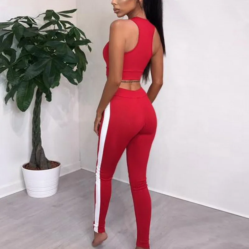 Сексуальный бесшовный комплект для йоги без рукавов женский спортивный костюм