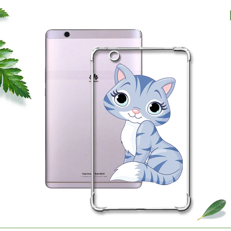 For M3 8.4 lansemao Окрашенный чехол с сопротивлением падению для huawei Mediapad Медиа Pad M3 M5 T3 8,4 10 Мягкий противоударный планшет для Honor игровой коврик 2 9,6 - Цвет: For M3 8.4 lansemao