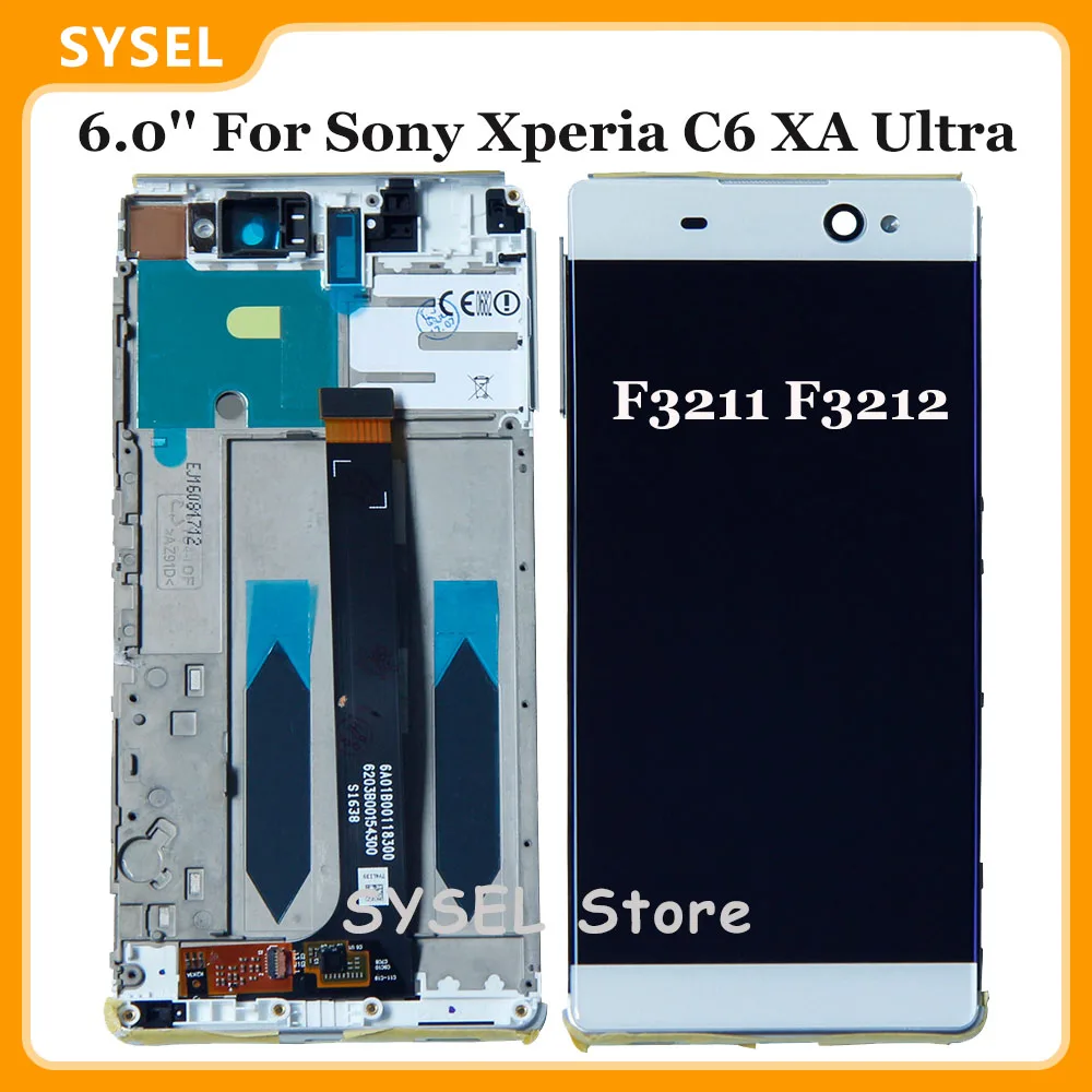 ЖК-дисплей 6 0 ''для Sony Xperia C6 XA Ultra F3211 F3212 с дигитайзером сенсорная панель датчик