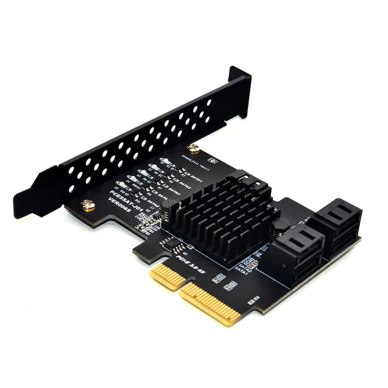 Плата расширения PCI Express/PCI E/PCIE/PCI E SATA 3 PCIE контроллер 6 Гбит/с 5 портовые карты 0 X4