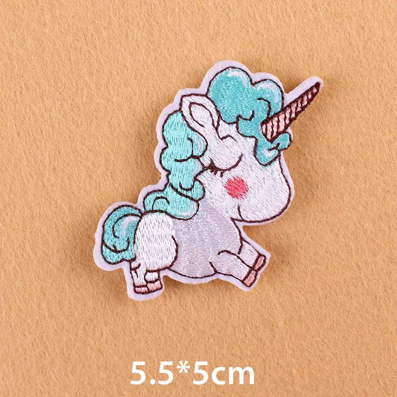 Нашивки в форме единорога для милых животных нашивки одежды с вышивкой детской