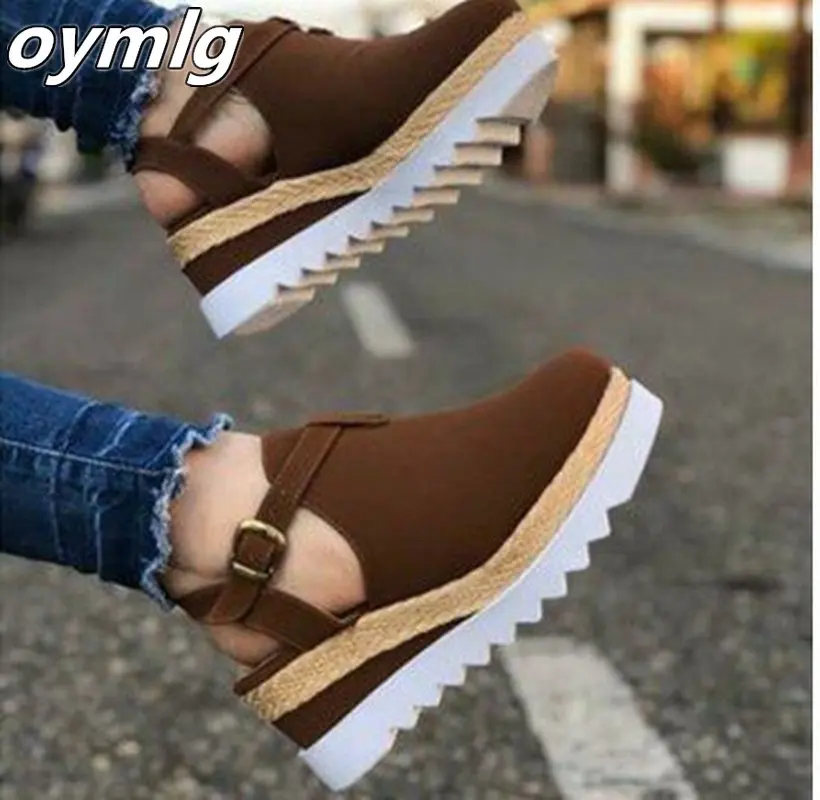 Новая модель женских сандалий размера плюс Обувь для женщин Босоножки на высоком