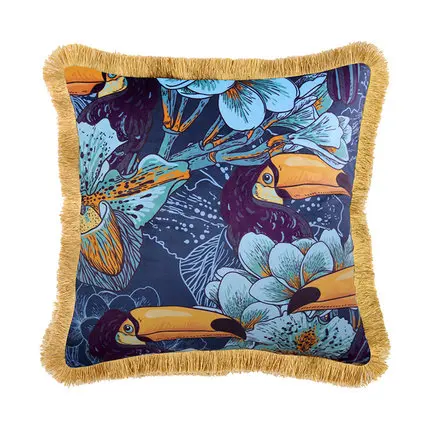 C Роскошный модный утолщенный Бархатный Чехол на подушку с принтом наволочка домашняя декоративная дивана подушки для дивана - Цвет: C