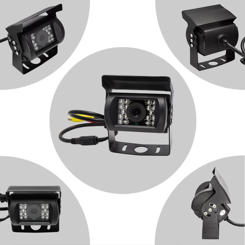OHANEE DC 12 V-24 V " TFT lcd Автомобильный Монитор дисплей+ 4 Pin IR камера заднего вида ночного видения для автобуса грузовика RV автоприцепа