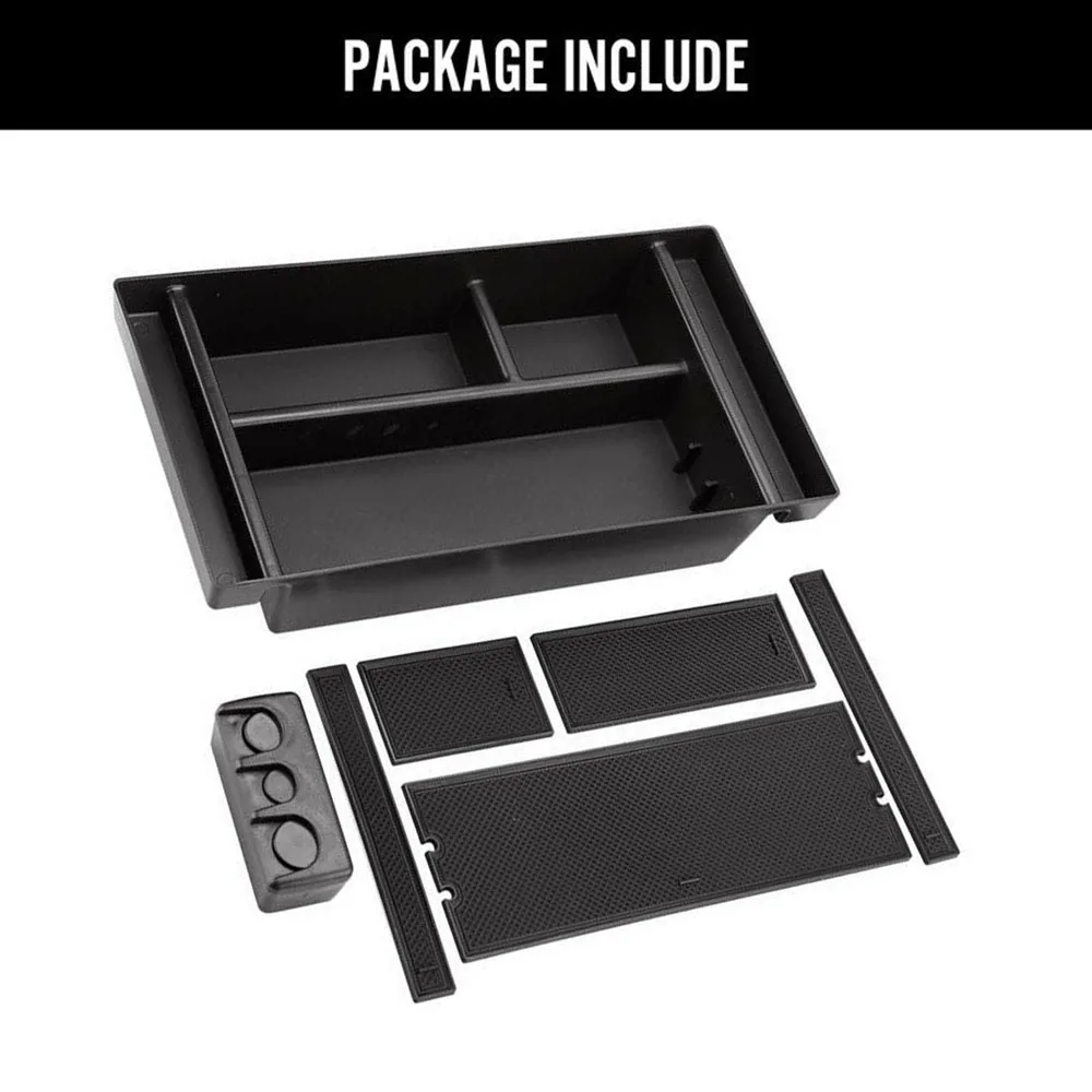 Черный Автомобильный органайзер для центральной консоли лоток Chevy Sierra 1500 2019