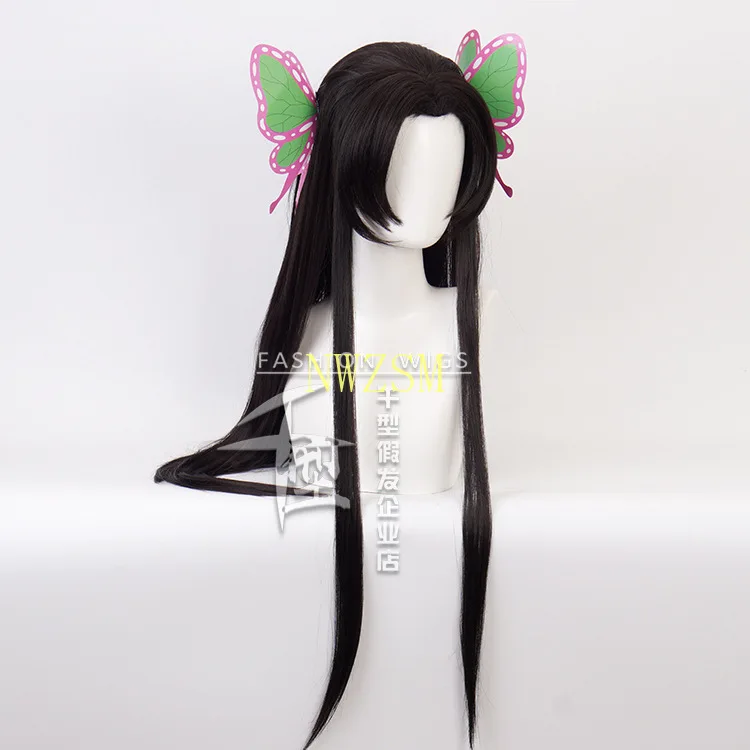 Аниме Demon Slayer Kimetsu no Yaiba Kochou Shinobu Kanae Tsuyuri Kanawo косплей парик Головные уборы Cos