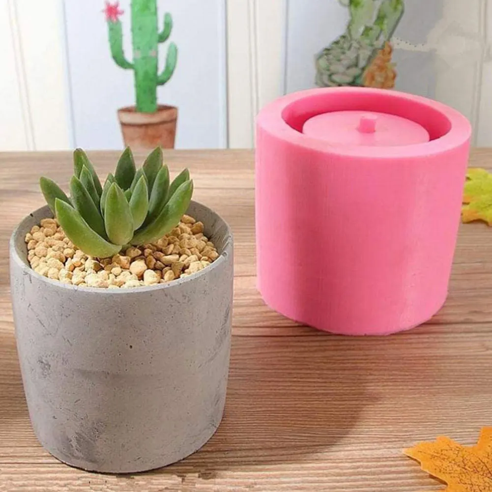 

3D Silicone Mold Flower Pot Plants Concrete Cement Mold Candle Holders Handmade Crafts Succulent Plants Pot Soap Making Mould
