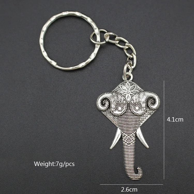 DY228 Hapiship новые женские/мужские Модные Винтажные серебряные крутые Слоны ключи цепочки Ключи Кольца Сплав амулеты подарки YSDY126 - Цвет: DY228