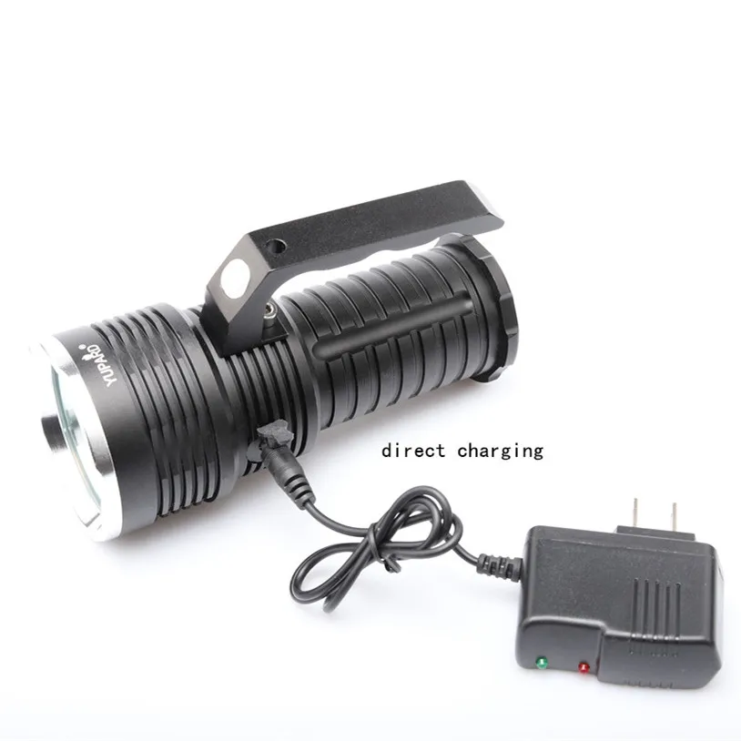 Online 2000 Lumen High-power XHP50 LED Taschenlampe 3 Beleuchtung Modi Zoombare Taschenlampe + 4*18650 Batterie Ladegerät Camping Abenteuer