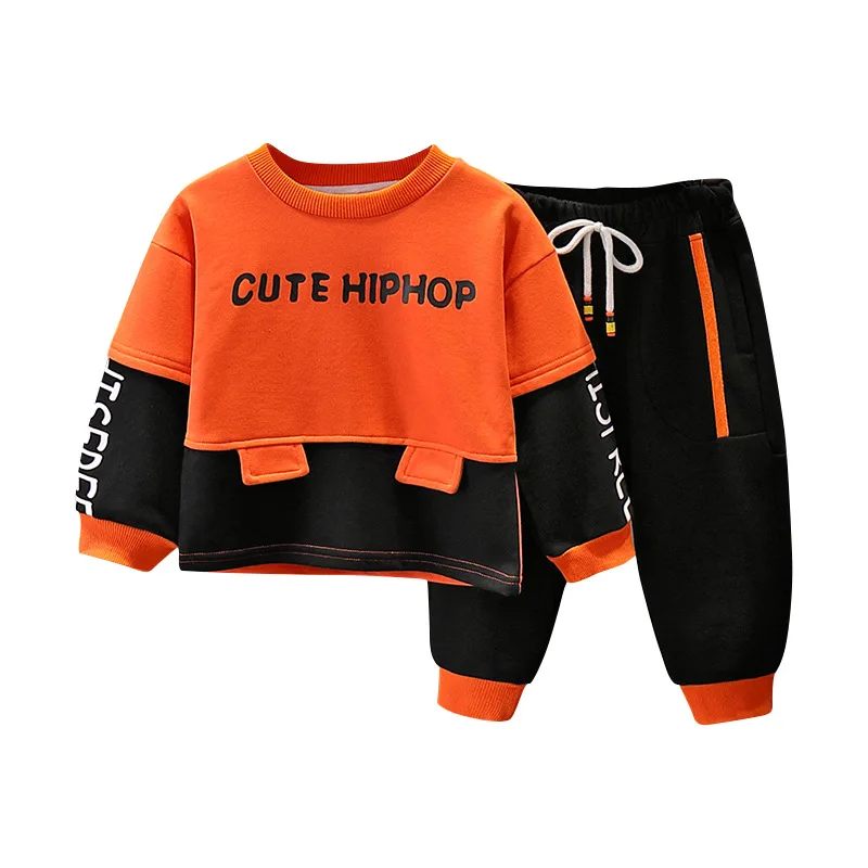 

long-sleeved Suit 2colors Kids Clothes Baby Boys Costume Children spring Boys Outfits girls Set 2PCS