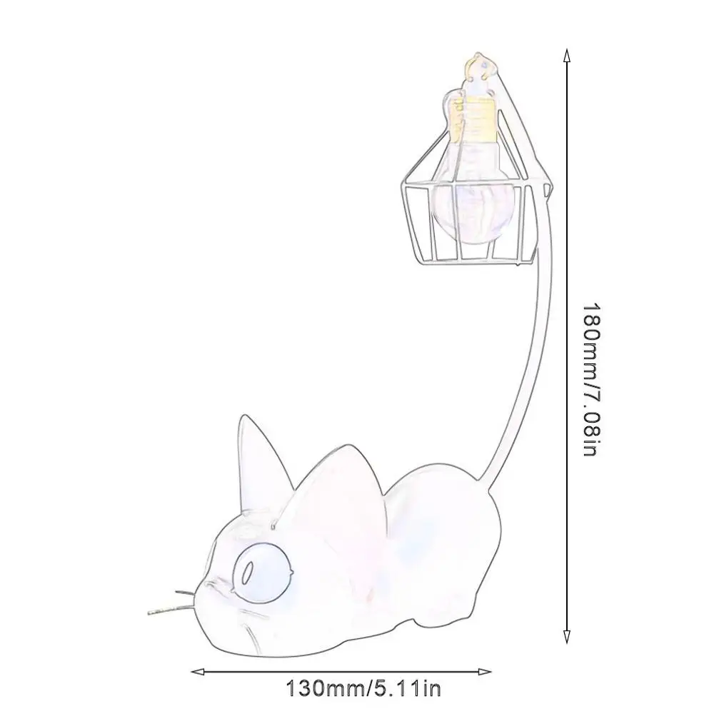 

Bedside Night Light Creative Magic Jiji Cat Night Light Home Resin Crafts Kid Gifts Ornaments Home Desktop Decoration Ornaments
