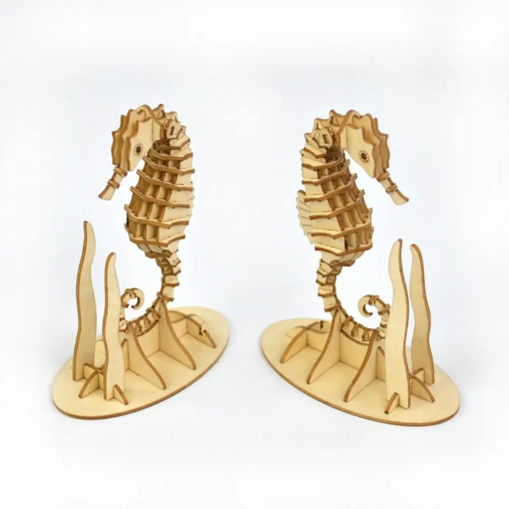 3D Пазлы Морская лошадь Акула модель животного деревянное художественное ремесло