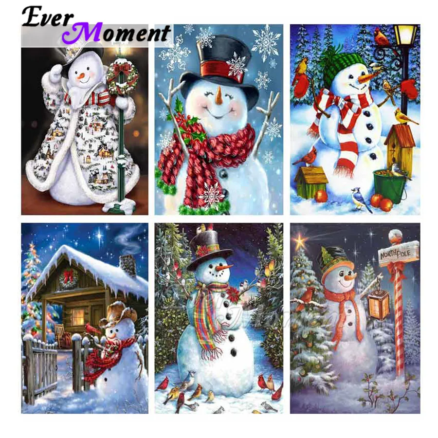 Когда-нибудь момент алмазов картина снеговик рождественские Стразы мозаика