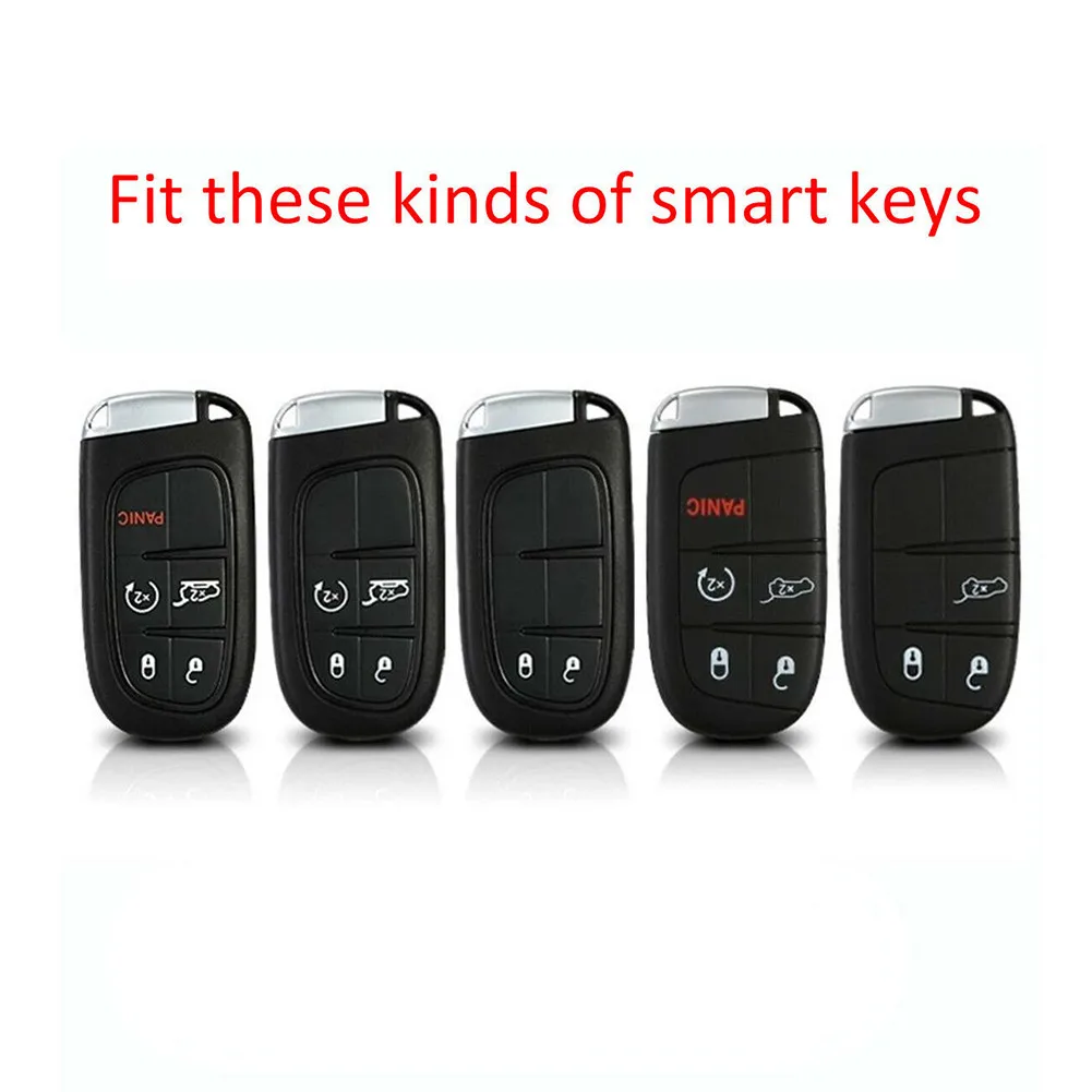 

Carbon Fiber Hard Key Shell Fob Case Cover Holder For Jeep Dodge Chrysler Key Shell Exquisite Gift Box