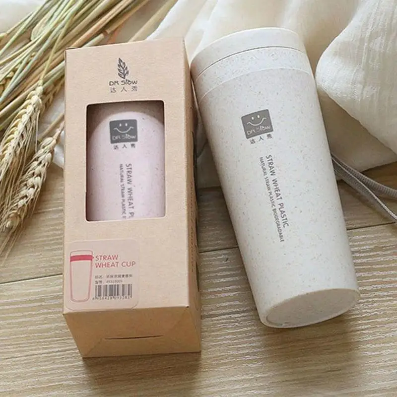Кружка термос из пшеничной соломы 300 мл|Одноразовые пластиковые стаканы| |