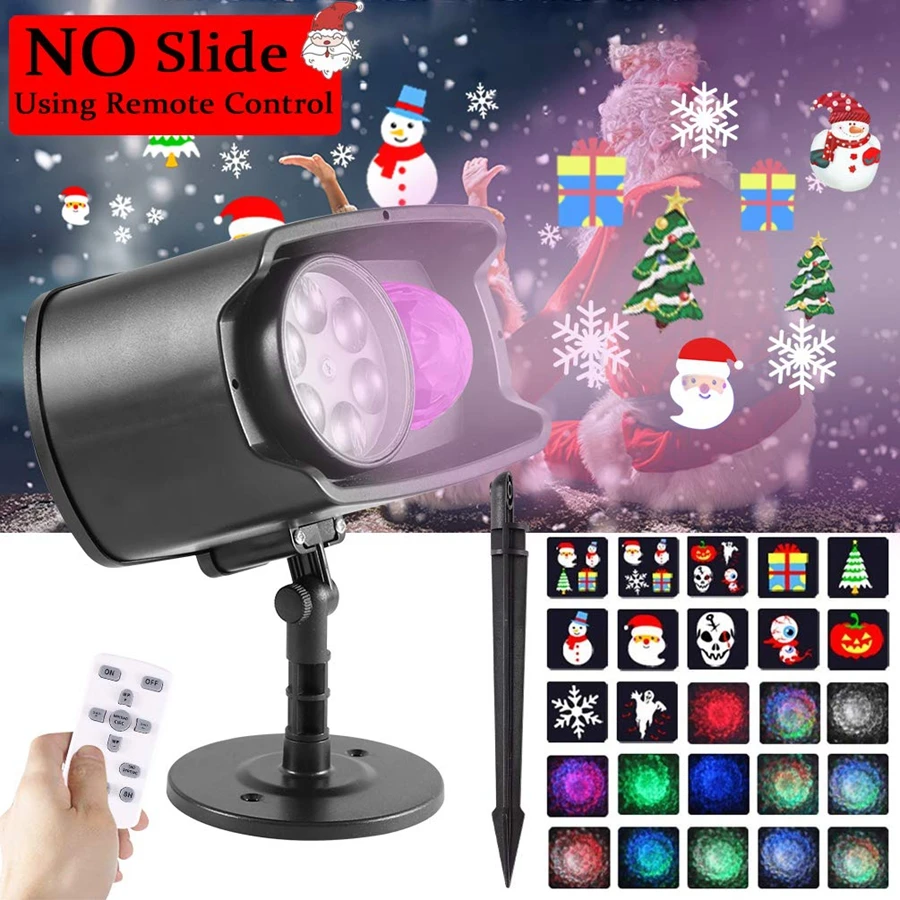 13 Вт Рождественский светильник проектор с анимационным эффектом IP65