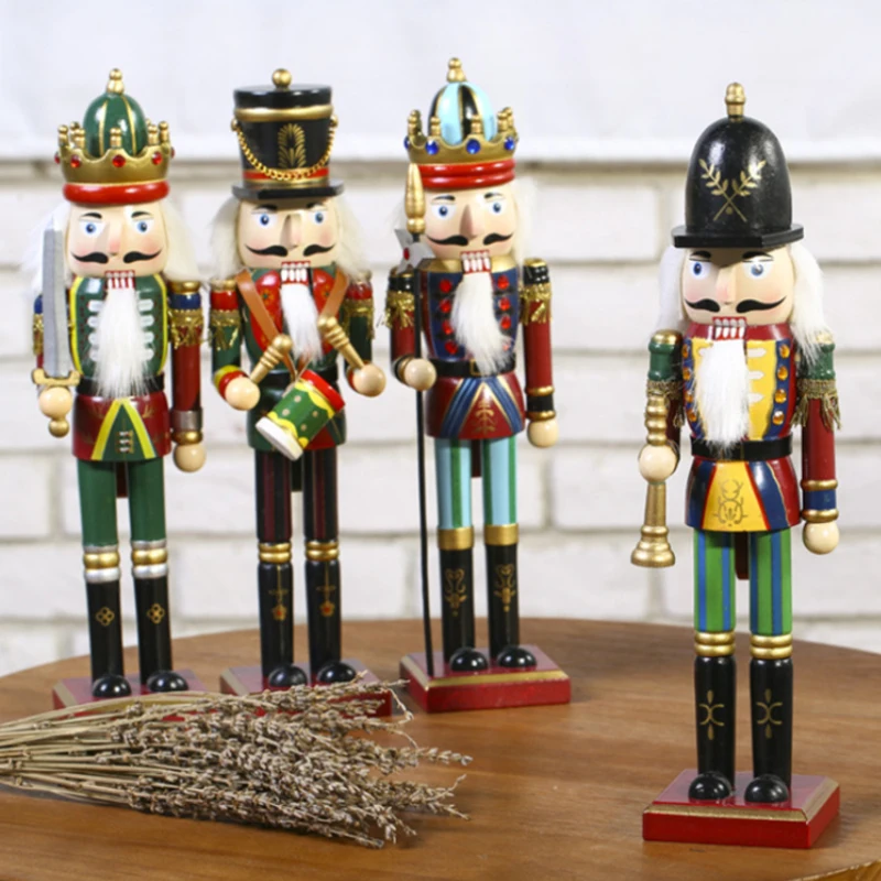 

30CM Nutcracker Soldier Wooden Doll Decoration Christmas Home Decoration Creative Decoration Gift Desktop Crafts