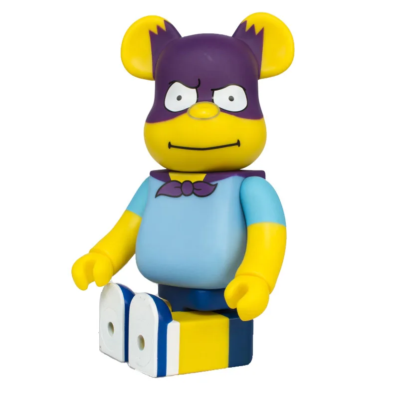 

bearbrick Violent Bear Building Block Bear Figura de tendencia del payaso de Los Simpson 28cm 400% Bearb Fujiwara bear Hiroshi