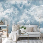 Пользовательские фотообои 3D голубое небо белые облака Чайка детская комната мальчик спальня креативный фон настенная живопись