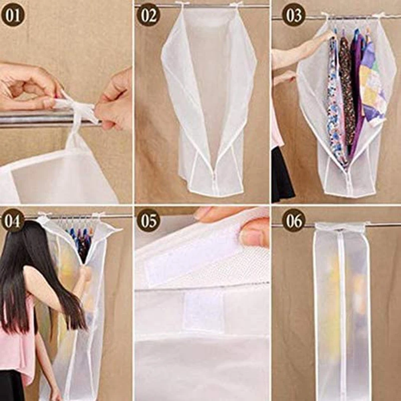 

Household Clothing Transparent Three-Dimensional Clothes Dust Bag Multifunctional Wardrobe Clothing Storage Bag