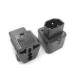 1 шт., адаптер питания IEC 320 C14 Male-C13 Female 10A