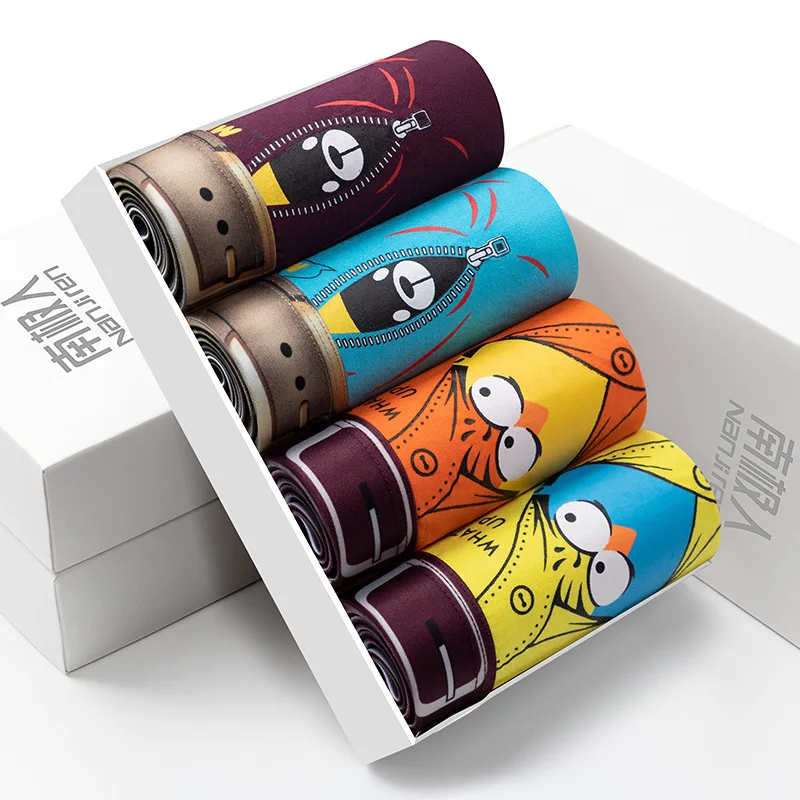 4pcs / Mens Underwear Shorts Boxer Shorts Mens Sexy Underwear High Quaity Men's Underwear Pure Cotton Breathabe Boxer Shorts