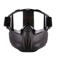 motor cycle goggles mask detachable helmet sunglasses protect padding night vision road racing uv glasses