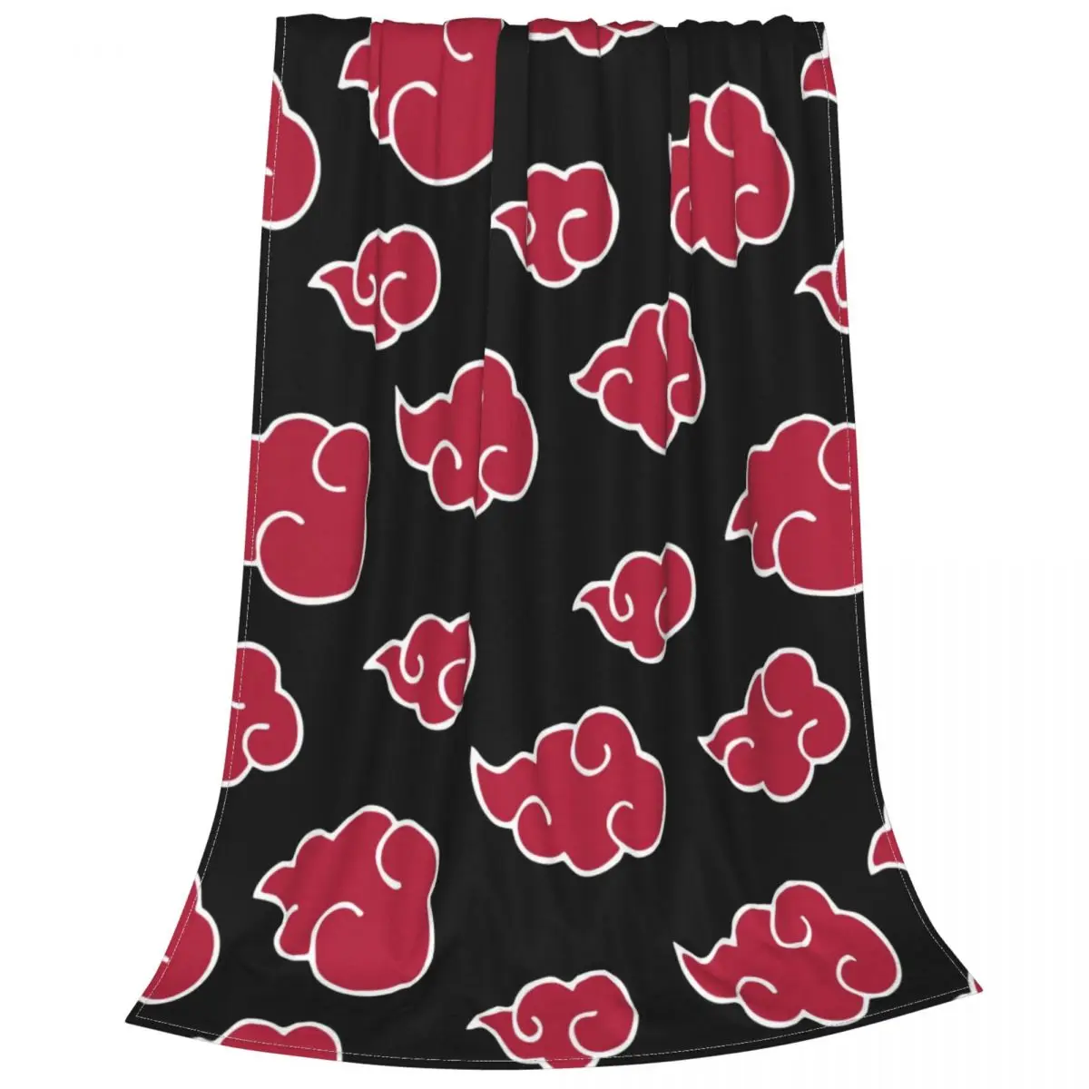 Летнее Флисовое одеяло Красное Облако из японского аниме дышащее супертеплое