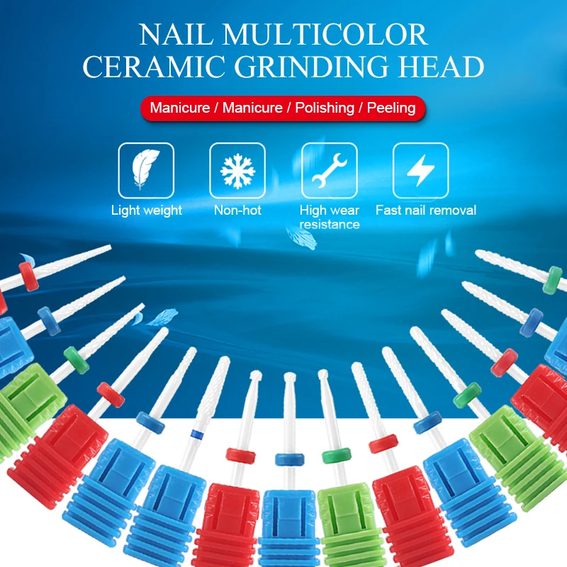 29 типов керамических фрез для ногтей электрические пилки фрезерная машина