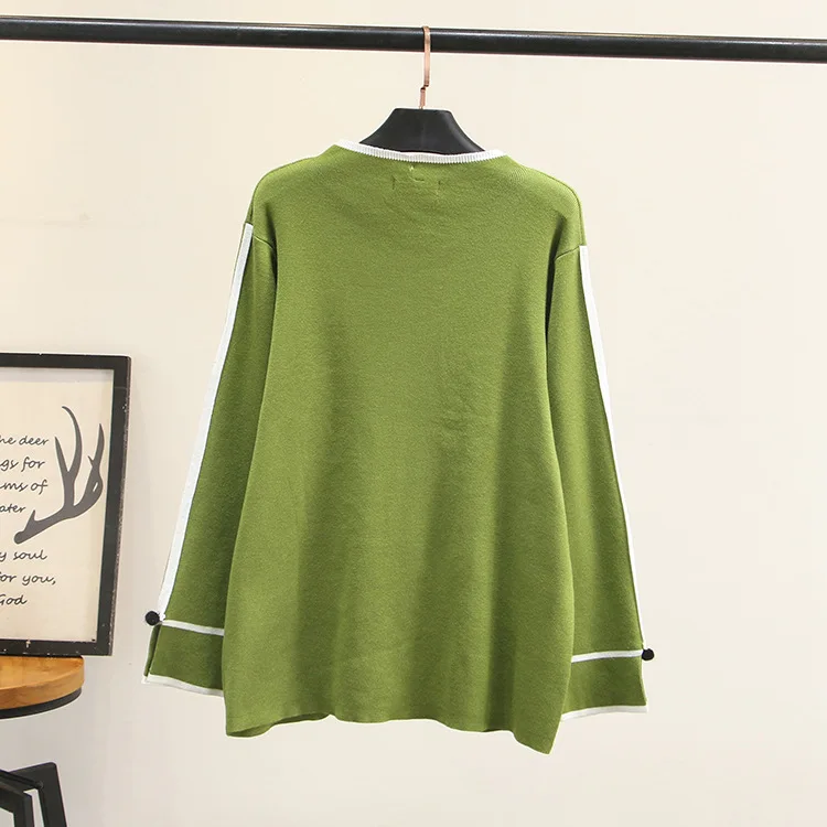 Повседневные свитера размера плюс осень 2019 женские модные свободные с длинным